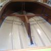Masking off interior and exterior of boat