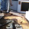 Ripping up flooring at helm